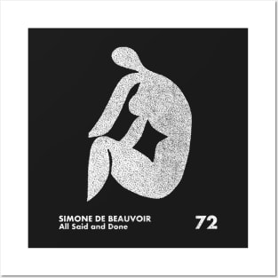 All Said and Done / Simone de Beauvoir / Minimalist Artwork Design Posters and Art